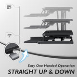 Homall 31“ Standing Desk Converter, Height Adjustable Stand up Desk Riser Home Office Desk with Deep Keyboard Tray for Laptop