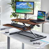 Homall 31“ Standing Desk Converter, Height Adjustable Stand up Desk Riser Home Office Desk with Deep Keyboard Tray for Laptop