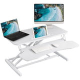 Homall 31“ Standing Desk Converter, Height Adjustable Stand up Desk Riser Home Office Desk with Deep Keyboard Tray for Laptop