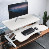 Homall 31“ Standing Desk Converter, Height Adjustable Stand up Desk Riser Home Office Desk with Deep Keyboard Tray for Laptop