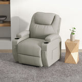 【Leathaire Edition】Homall Power Lift Fabric Recliner for Elderly with Massage and Heat Function, Equipped with Lighted USB Hand Controller